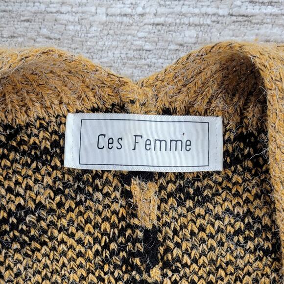 Ces Femme Leopard Print Oversized Cardigan Medium Wool Angora Blend - Picture 3 of 16